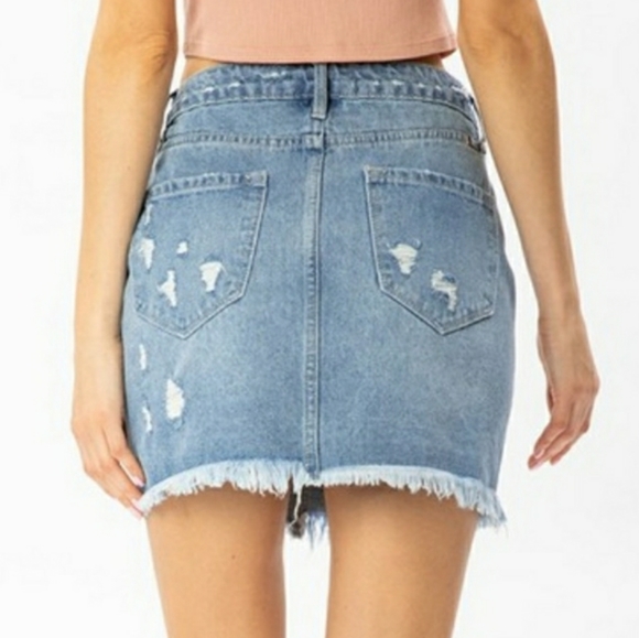 KANCAN Destroyed Denim Skirt - Picture 4 of 5